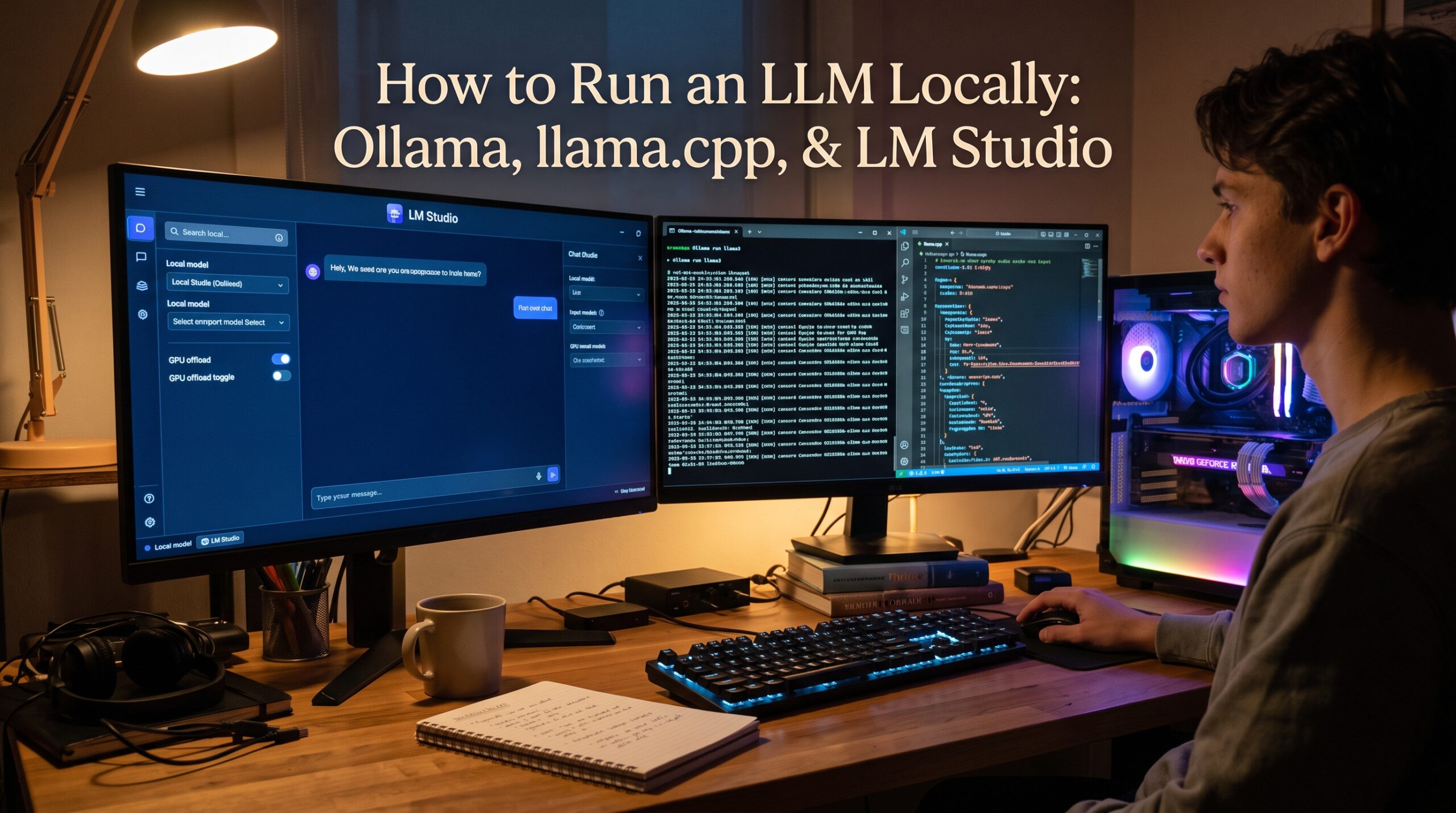 How to Run an LLM Locally: Ollama, llama.cpp, and LM Studio Compared for Beginners